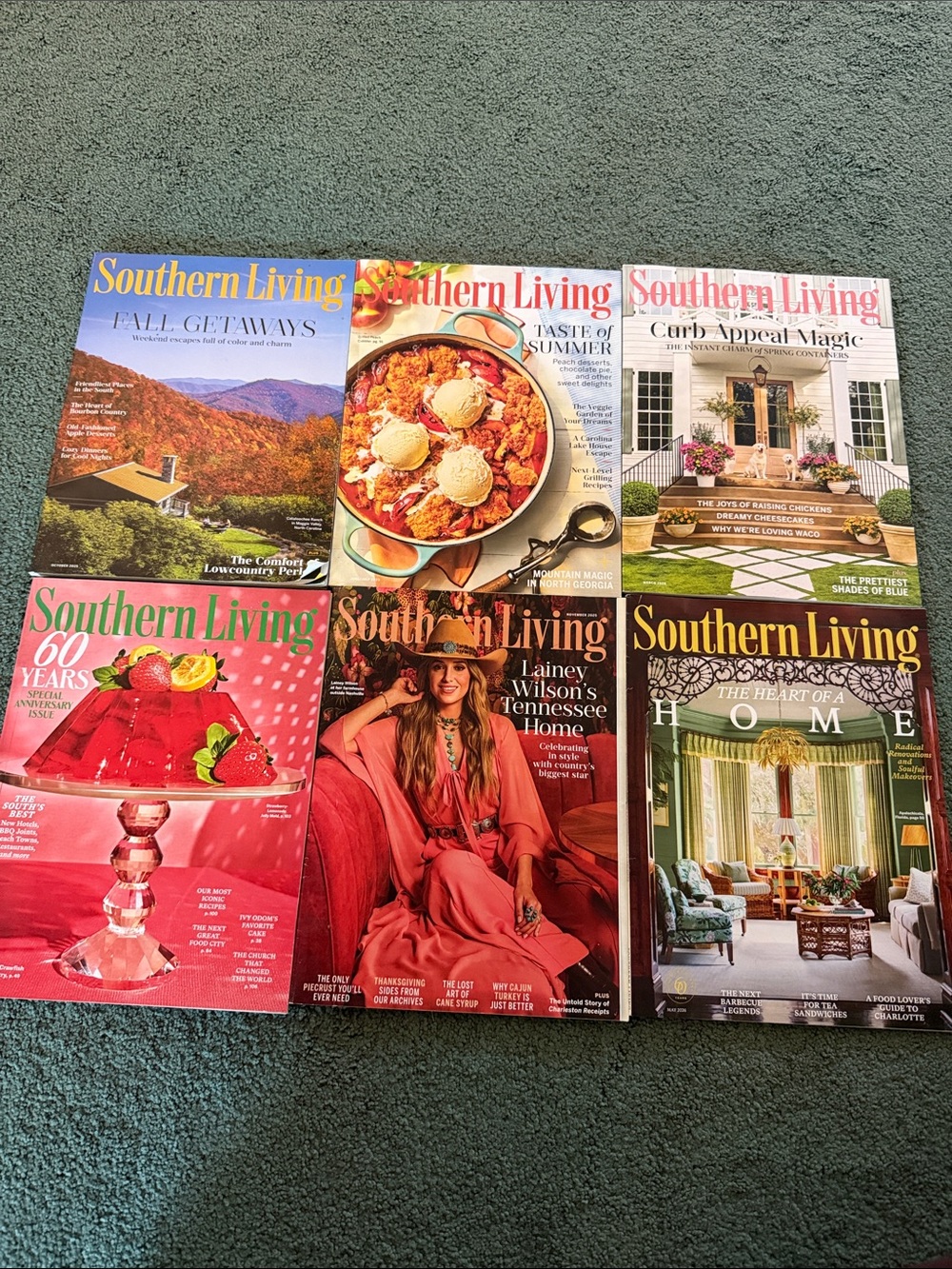 Southern Living Assorted Magazines (6 total)